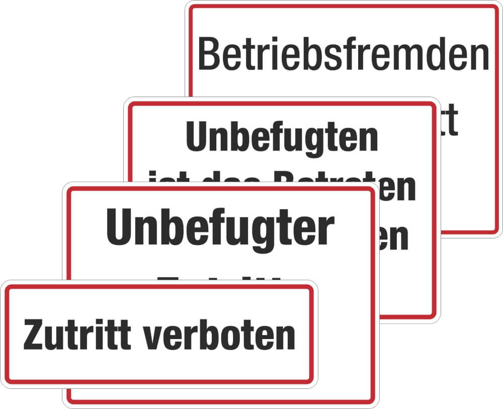 Zutrittsverbote