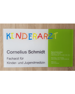 Plexiglasschild groß