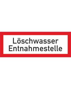 Brandschutzbeschilderung Löschwasser Entnahmestelle nach StVO DIN 4066