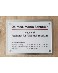 Plexiglasschild mittel