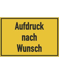 Gebäudebeschilderung Aufdruck nach Wunsch