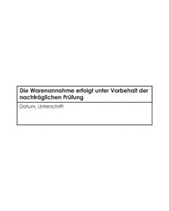 Wareneingangsstempel WE-2