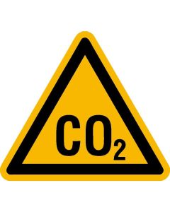 Warnzeichen "Warnung vor CO2"