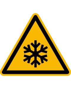 Warnzeichen "Warnung vor niedriger Temperatur Frost"
