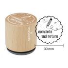 Woodies Rubber Stamp - Complete and Return