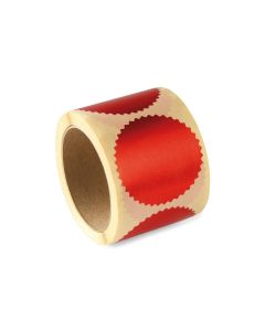 COLOP Haftetiketten für Prägepressen rot- Ø 55mm