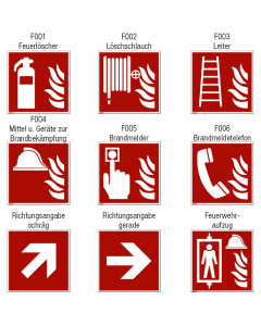 Brandschutzbeschilderung quadratisch nach ASR A1.3/ISO 7010