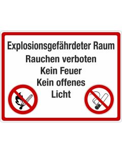 Brandschutzbeschilderung Explosionsgefährdeter Raum nach StVO DIN 4066