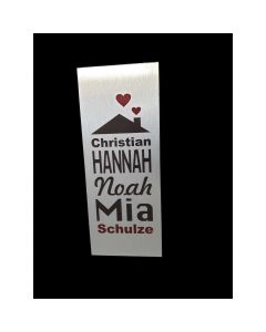 Familienschild Haus 120 x 300 mm 