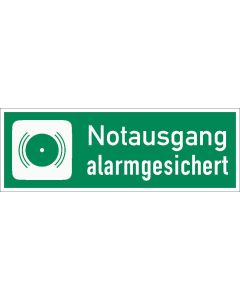 Rettungszeichen Notausgang alarmgesichert