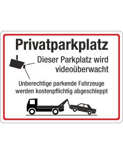 Privatparkplatz mit Videoüberwachung