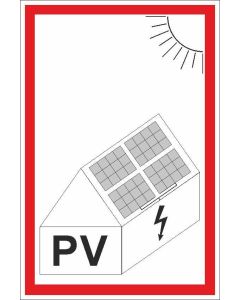 Brandschutzbeschilderung PV-Hinweisschild nach DIN VDE 0100-712