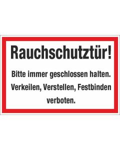 Brandschutzbeschilderung Rauchschutztür 