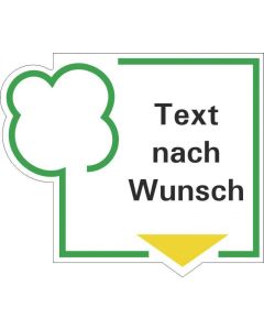 Wertstoffkennzeichung "Baum Text nach Wunsch"