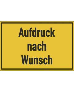 Gebäudebeschilderung Aufdruck nach Wunsch