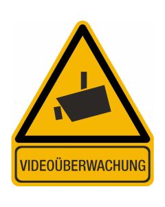 Videoüberwachung mit Warndreieck und Kamera Symbol