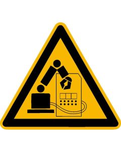 Warnzeichen "Warnung vor Gefahren im Greifraum"