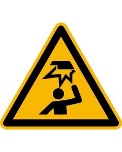 Warnzeichen "Warnung vor Hindernissen im Kopfbereich"