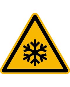 Warnzeichen "Warnung vor niedriger Temperatur Frost"