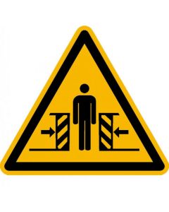 Warnzeichen "Warnung vor Quetschgefahr"