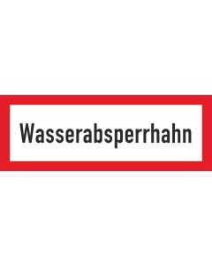 Brandschutzbeschilderung Wasserabsperrhahn nach StVO DIN 4066