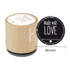 Woodies Rubber Stamp - Made with love