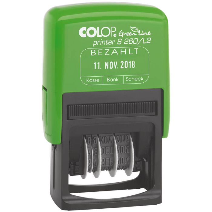 Colop Printer S 260L Green Line Lagertext 45x24mm