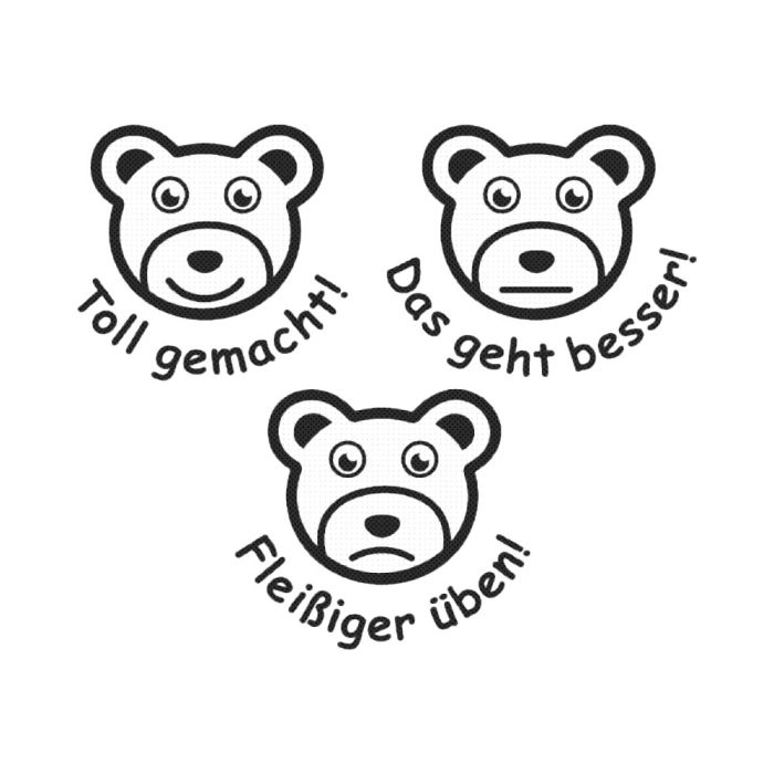 Belobigungsstempel Lehrer SET