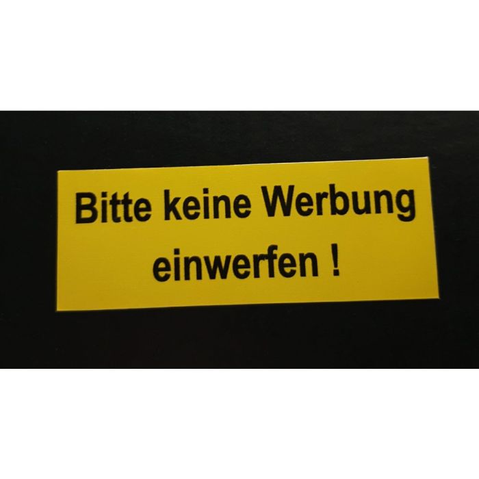 Bitte keine Werbung einwerfen