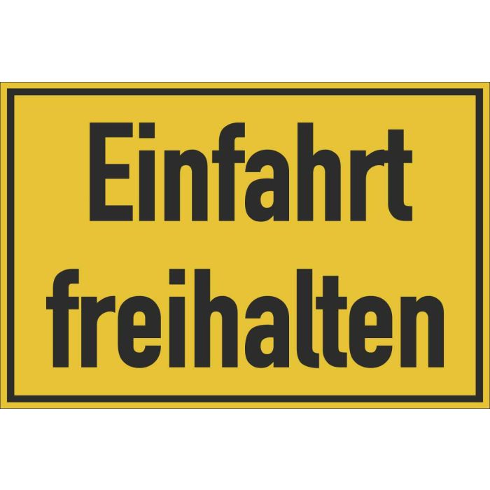 Gebäudebeschilderung EInfahrt freihalten