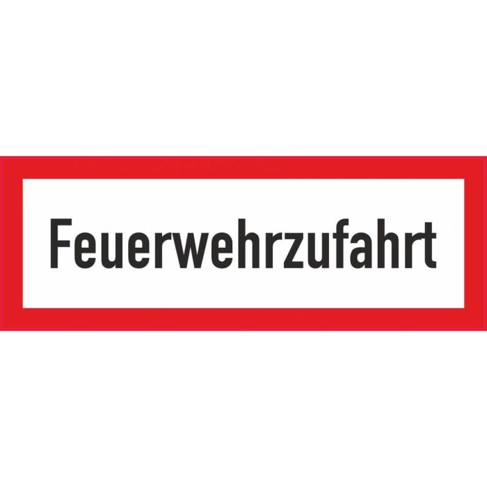 Brandschutzbeschilderung Feuerwehrzufahrt nach StVO DIN 4066