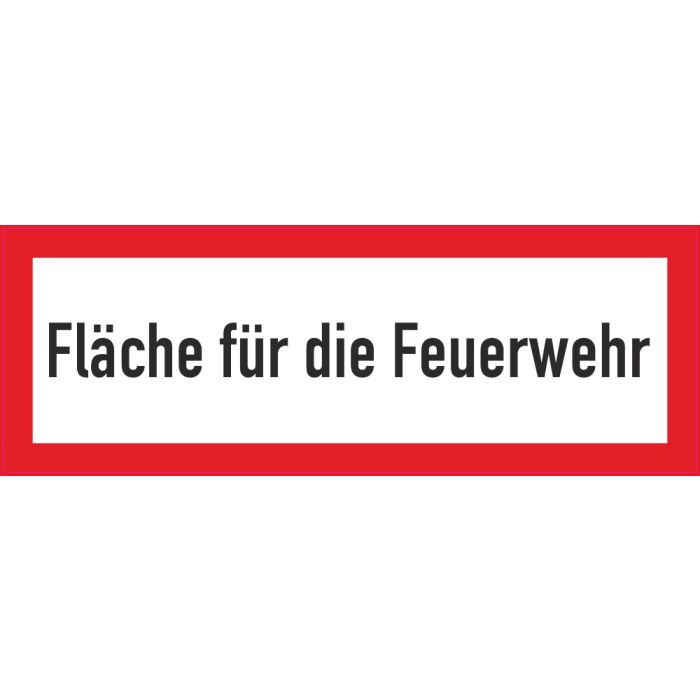 Brandschutzbeschilderung Fläche für die Feuerwehr nach StVO DIN 4066