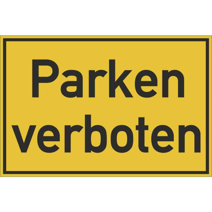 Gebäudebeschilderung Parken verboten