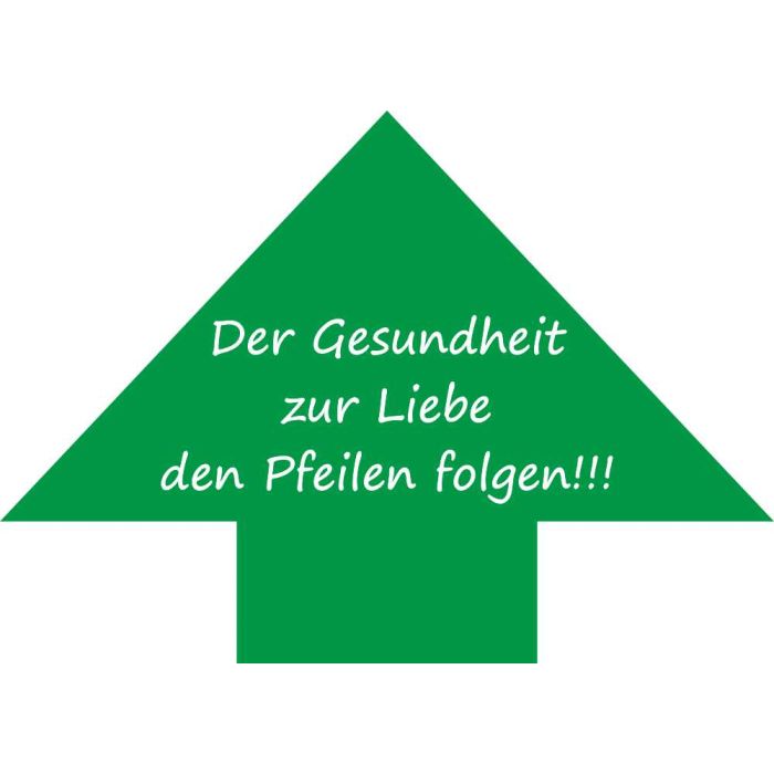Bodenaufkleber Pfeil Der Gesundheit zur Liebe