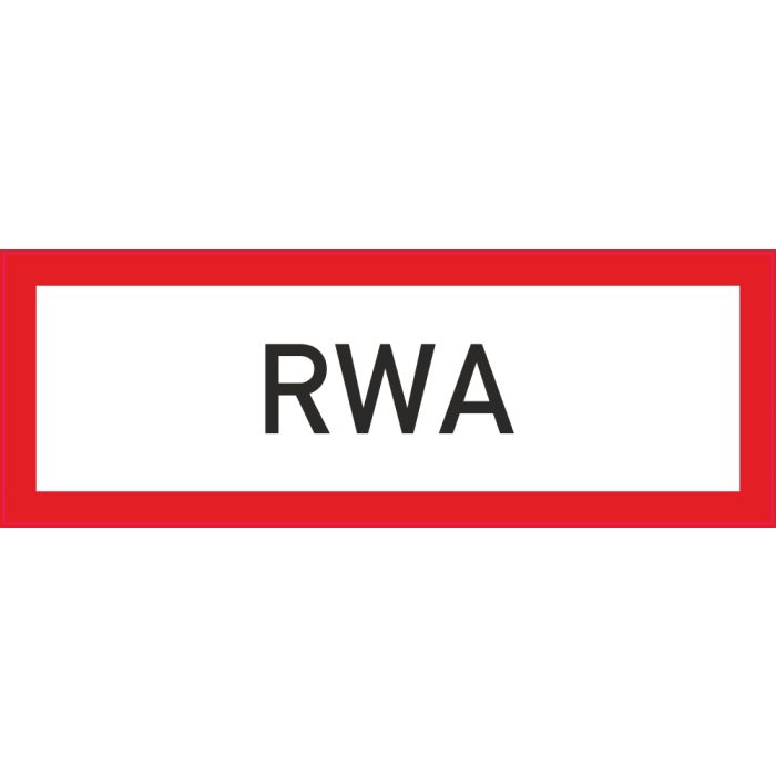 Brandschutzbeschilderung Rauch- und Wärmeabzug RWA nach StVO DIN 4066