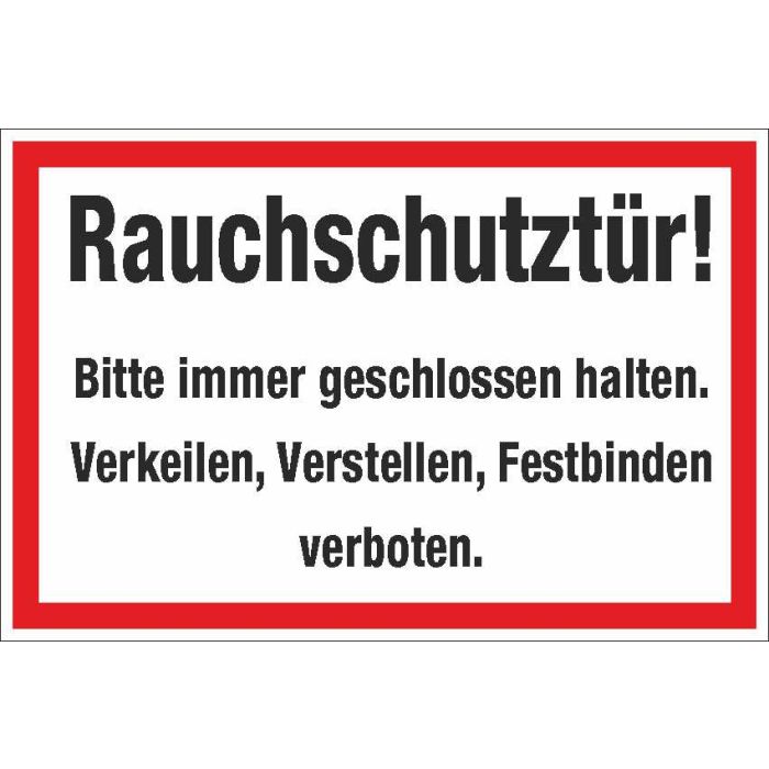Brandschutzbeschilderung Rauchschutztür
