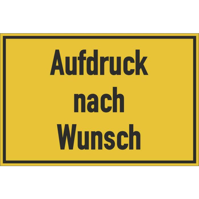 Gebäudebeschilderung Aufdruck nach Wunsch