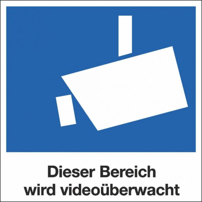 Videoüberwachung mit Piktogramm nach DIN 33450