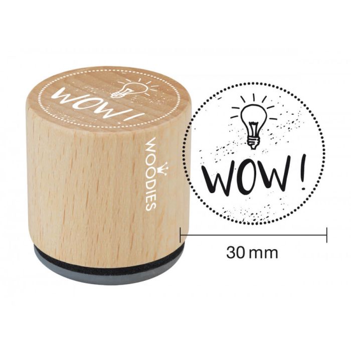 Woodies Rubber Stamp - WOW