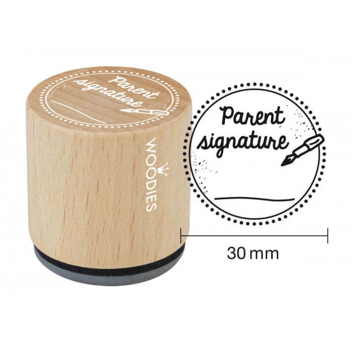 Woodies Rubber Stamp - Parent Signature