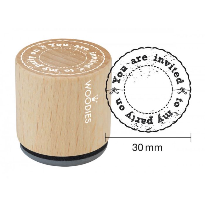 Woodies Rubber Stamp - You Are Invited