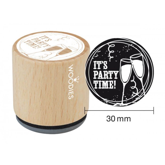 Woodies Rubber Stamp - It's Party Time