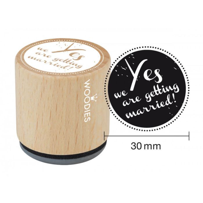 Woodies Rubber Stamp - Yes we are getting married