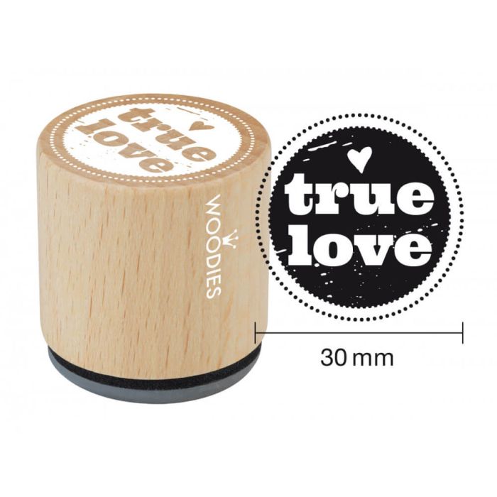 Woodies Rubber Stamp - True Love