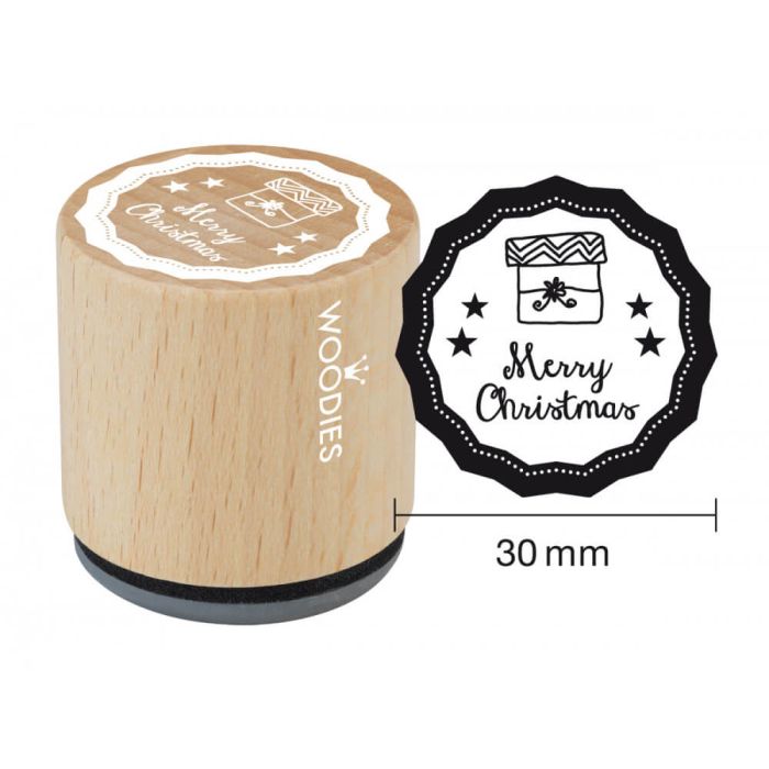 Woodies Rubber Stamp - Merry Christmas