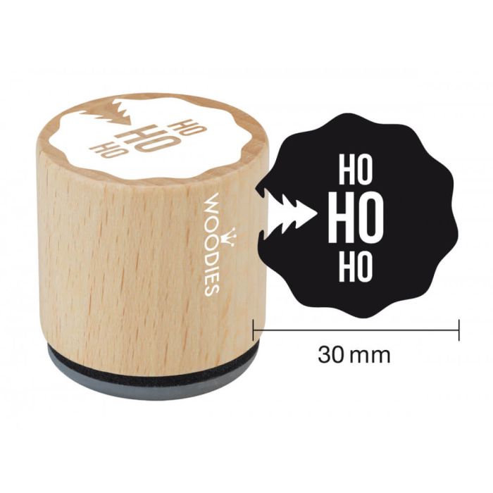 Woodies Rubber Stamp - Ho Ho Ho