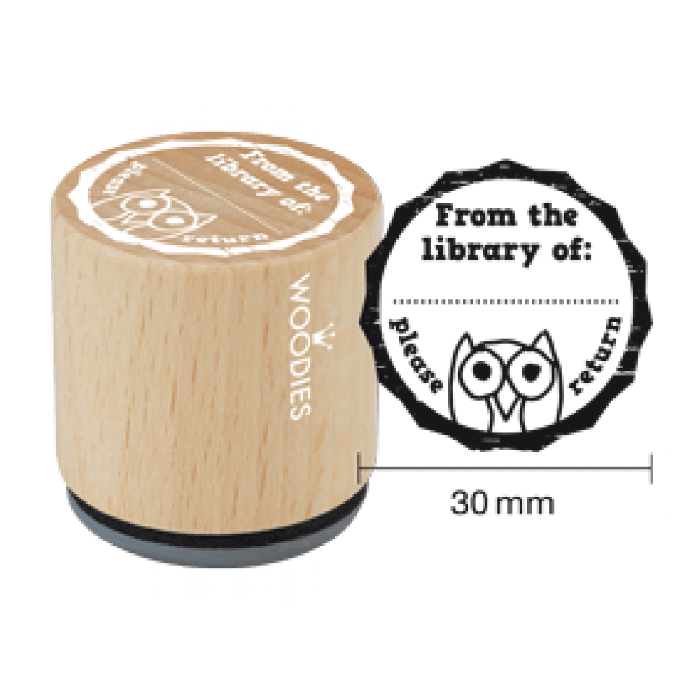 Woodies Rubber Stamp - From the Library of
